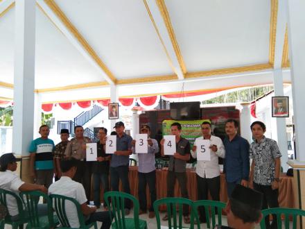 PENGUNDIAN NOMOR URUT CALON KEPALA DESA PANDANARUM